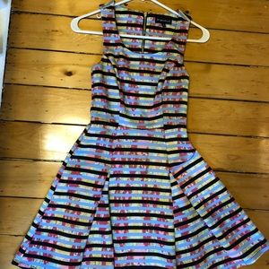 Striped, sleeveless dress